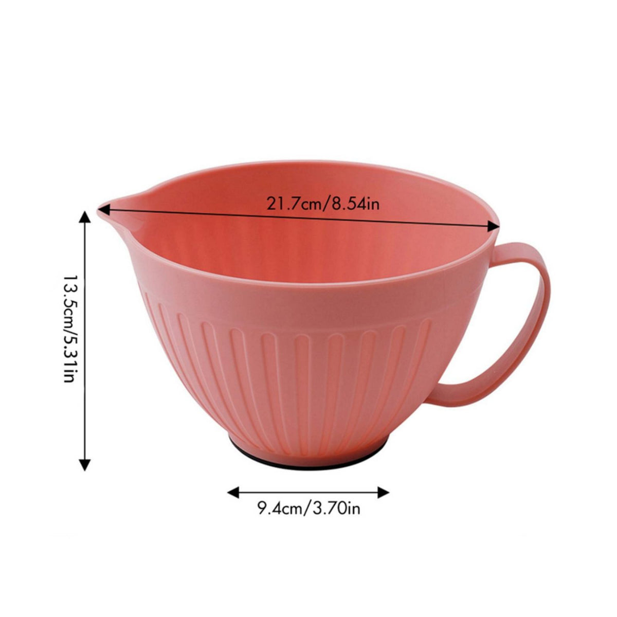 PP Salad Mixing Bowl Nordic Design Aesthetic Handled Salad Bowl Hard-Wearing
