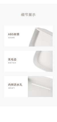 懒角落浴室置物架免打孔壁挂式洗手液挂壁器厕所卫生间架子收纳架 小号置物架-不可折叠A