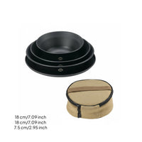 Long-Lasting Black Stainless Steel Dinnerware Set Compact Titanium Plated Bowl and Plate Set Lightweight for Campers, Backpackers, Picnic