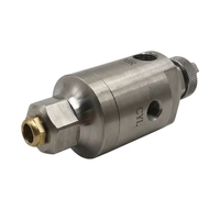 Stainless Steel Two-Fluid Mist, Gas-Water Mixing Nozzle, Industrial Spray Head,  #variant:Fan-shaped Air Atomizing Nozzle with Silencer