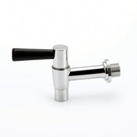 Water Tap with T-Handle Stainless Steel Water Dispenser Tap Beverage Spigot Threaded Beverage Dispenser Valve Plated