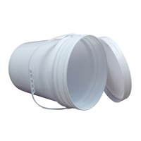 White Bucket Lid for Paint Storage, Wide Mouth Bucket Lid for DIY Projects, Food Grade Paint Pail wi - 10L