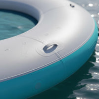 Portable Round Inflatable Dock Easy to Inflate/Deflate Inflatable Floating Dock Non-Slip Surface Floating Island Raft for Adults, Groups, Pets, Ocean, Lake, Boating, Pool Parties