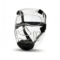 Transparent Safeguarding Face Mask Padded Clear Training Mask Impact-Resistant Face Guard with Adjustable Strap Long-Lasting for Combat Sports Artists, Athletes, Sparring, Gym