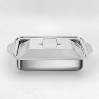 Deep Tray with Handles Deep Roasting Pan Effortlessly to Clean Roasting Pan with Handles for Home Cooks, Chefs, Oven, Kitchen, Restaurant