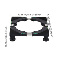 Adjustable Appliance Stand Versatile Adjustable Fridge Stand Sturdy Feet Rolling Washer Pedestal for Laundry Room