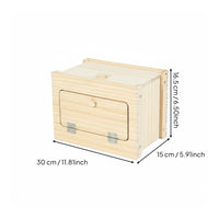 Solid Wood Wooden Bird Hatching Box Warm and Secure Pet Supply Includes Perch for Aviary