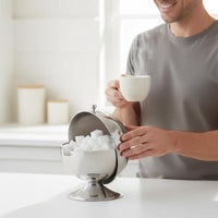 Round Flip Lid Sugar Bowl Multi-Use Table Storage Food Grade for Kitchen Counter