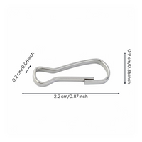 304 Stainless Steel Drapery Fastener Hook, sturdyDuty Hanging Organizer, Multi-Purpose Keychain Connector, Rust-Resistant Silver