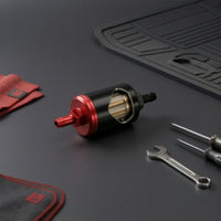 Transparent Fuel Fuel Filter with Viewing Window Compact Inline Fuel Fuel Filter Metal Sturdy for DIYers