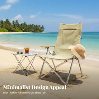 Highspine Camping Chair Lightweight Portable Seat Padded toprest for Beachgoers