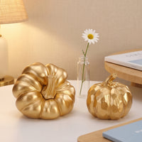 Nordic Style Gold Resin Pumpkin Decorative Ornament