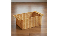Rectangular Woven Basket Handwoven Organizer Bin Decorative