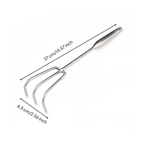 Stainless Steel Clam Rake Sharp Tines Digging Tool Easy to Clean Beachcombing Hand Rake for Beachcombers, Seaside