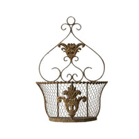 Wall Hanging Planter Basket Ornate Wall Floral Basket Scrolling for Balcony, Cafe