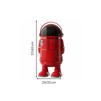 Astronaut Trash Can Flip Lid Astronaut Bin High Gloss Finish for Bedroom, Kids