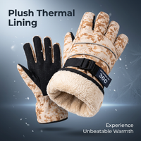 Waterproof Ski Gloves with Touchscreen for Men, Winter for Hiking, Windproof One Size