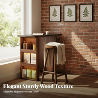 Backless Wooden Saddle Stool Rustic Aesthetic Backless Saddle Perch