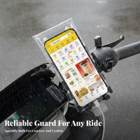 Touchscreen Compatible Rainproof Ph Single Case Charging Port Entry Waterproof Two-Wheeler Ph Single Mount Long-Lasting for Delivery Riders