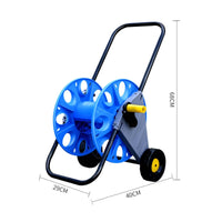 Freestanding Hose Reel Cart Hand-Push Garden Hose Reel Cart Portable for Yard