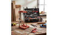 Double-RodRod Woodworking Drill Guide with Scale Drilling Positioner Coil-Driven-Loaded Electric Drill Guide Adjustable for Woodworkers, DIY Users
