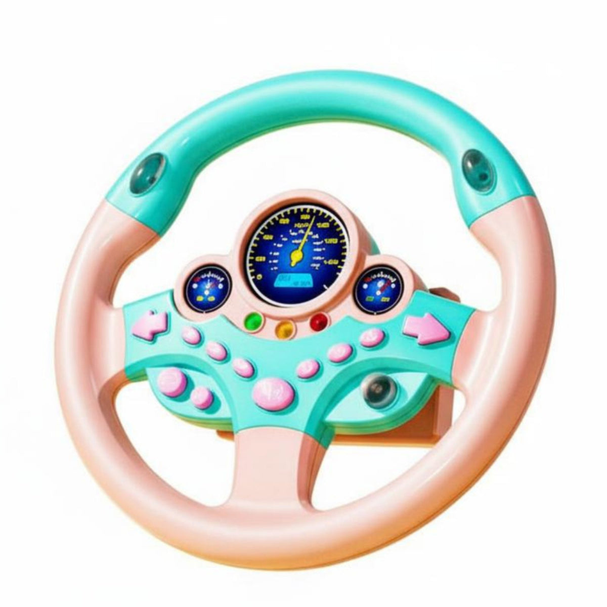 Early Education Copilot Steering Wheel Educational Simulation Driving Toy Interactive Steering Wheel Toy Lights and Sounds for Children, Preschoolers, Toddlers, Travel, Stroller