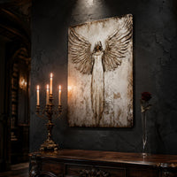 Protective Angel Wall Art Weathered Rustic Protective Angel Sign Ready to Hang