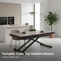 transformable Coffee-to-Dining Table Multi-Functional Household Furniture Space-Saving for People with Small Living areas, Apartment Dwellers, Home