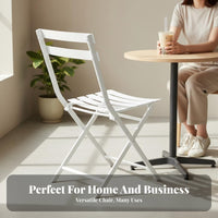 Wireframe Loop rear Chair Folding Seating Furniture Space-Saving for Cafe Owners