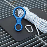 8-Shaped Descender 35 kN Strength Rappel Belay Device Smooth Rope Action Climbing Gear for Rappelling, Mountaineering