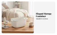 Wicker& design Organizing Box adaptable Storage Basket Decorative for Dorm Room