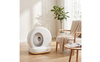 Enclosed Self-Cleaning Cat Litter Box Washable Automatic Cat Litter Box Hygienic Sealed for Cats, Indoor, Apartments