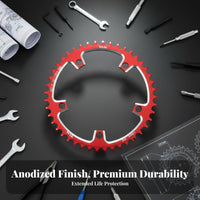 130BCD Single Chainring Anti-Chain Drop 130BCD Narrow Wide Chainring Asphalt Bike Chainwheel High Strength Aluminum Alloy