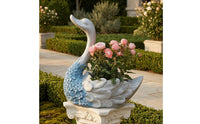 Swan-Shaped Planter Sculptural Design Swan Planter Vintage Style Decorative Flower Container for Garden, Patio