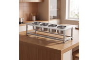Condiment Station Featuring Cup Compartments Holders Countertop Stainless Steel Condiment Organizer Easy to Clean Sauce Holder for Buffets