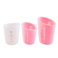 Baking Grade Silicone Measuring Cup with Scale, Soft Milk Cup for Liquid Batter