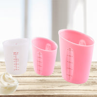 Baking Grade Silicone Measuring Cup with Scale, Soft Milk Cup for Liquid Batter
