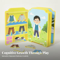 EVA Dress-up Game Book Illustrated Removable Clothes Book Colorful
