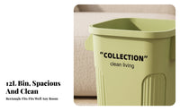 Open-Top Trash Can | Sturdy Thickened Build, Space-Saving Tapered Shape, Trash Can with Handles, for Kitchen