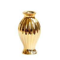 Gold European Embossed Ceramic Small Vase for Tabletop