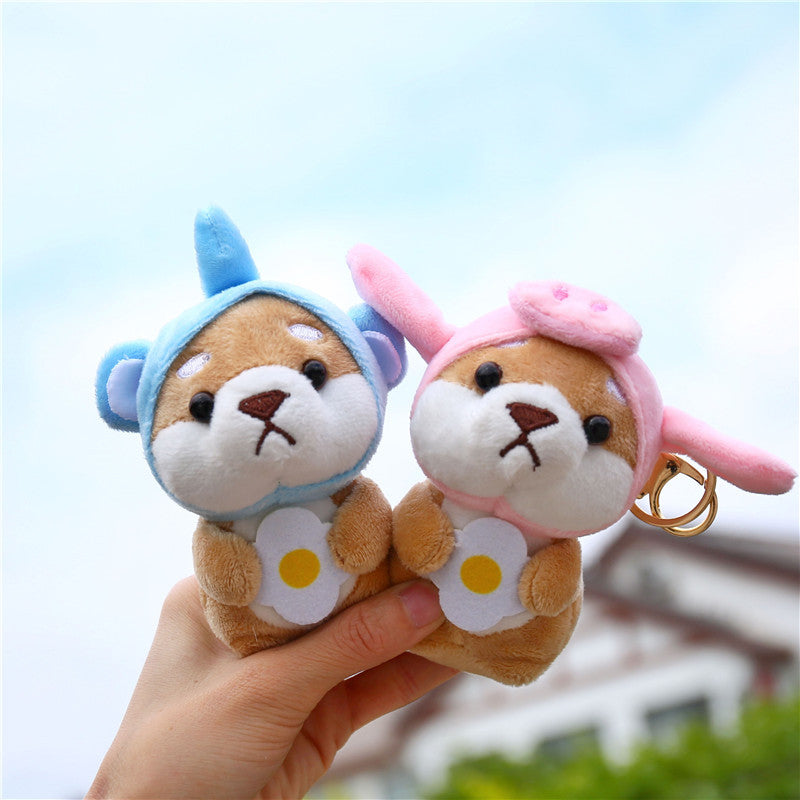 Akita Shiba Inu Plush Keychain Car Backpack Charm