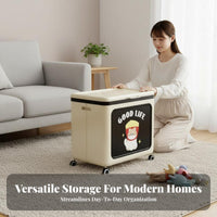 Foldable Wheeled container Large Capacity Household Storage Foldable for Homeowners
