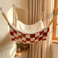 Cat Hammock for Cage, Winter Warm Soft Hanging Cat Bed, Soft Swing and Cage Accessories for Indoor Universal Breeds, Standard Size Winter Bed