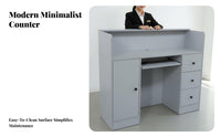 Simple Ier Counter Multipurpose Checkout Counter Versatile Register Stand for Clerks, Receptionists, Reception Area, Restaurant, Office