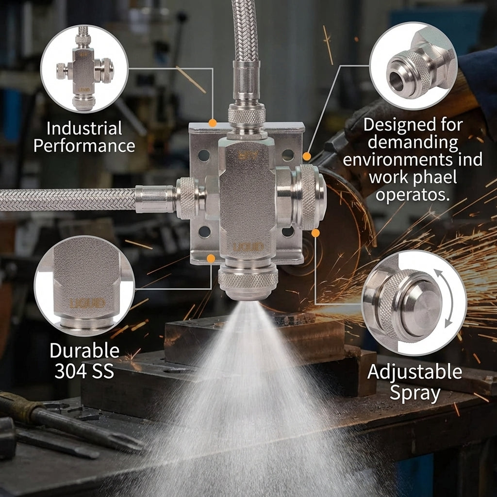 Spray Tip for Waste Oil Combustion, Low Pressure Spray Tip, Cone Shape Spray Tip Adjustable, Stainless Steel Cone Shape Spray Tip