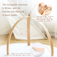 Wooden Triangular Baby Gym Frame for Newborns, Hand-Eye Coordination, Multi-Sensory
