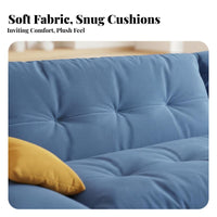 Multi-Functional Fold-open Sleeper Couch Foldable Design transformable Foam Lounger Space-Saving Sofa Bed puffyLike Comfort for Small Apartment Dwellers, Students, Young Adults, Bedroom, Home Office
