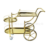 Multi-Tier Bar & Serving Cart with Wheels for Drinks, Desserts, and Snacks