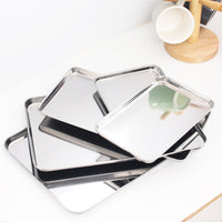 Stainless Steel Rectangular Steaming Tray for Rice Noodle Rolls and Cold Skin Noodles