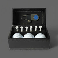 Golf Ball Display Case Solid Wood Ace Box Cloth Plush Interior